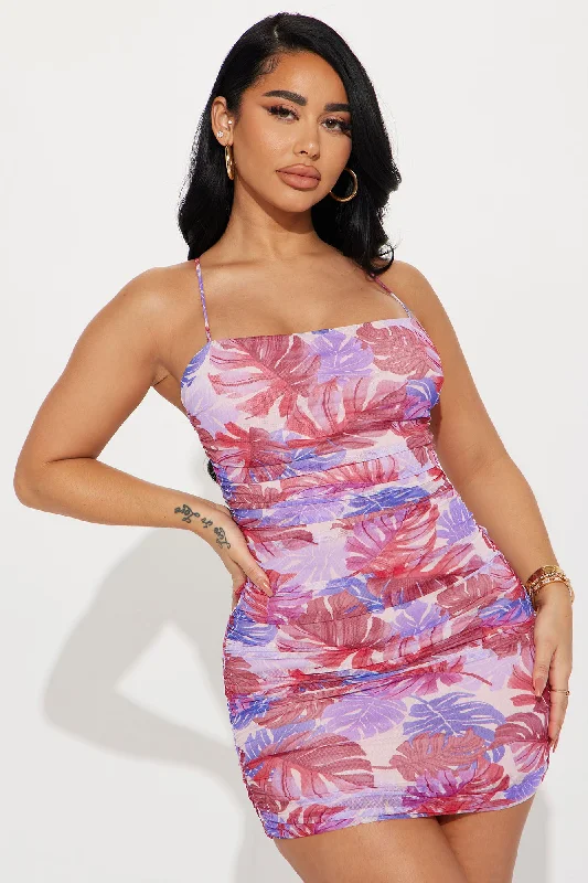 Hanah Mini Dress - Pink/combo